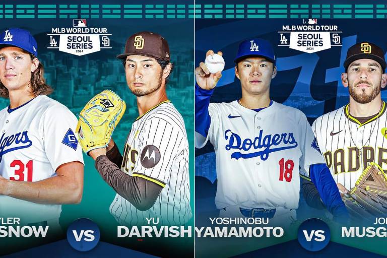 Dodgers y Padres fijan sus abridores para la Serie de Seúl