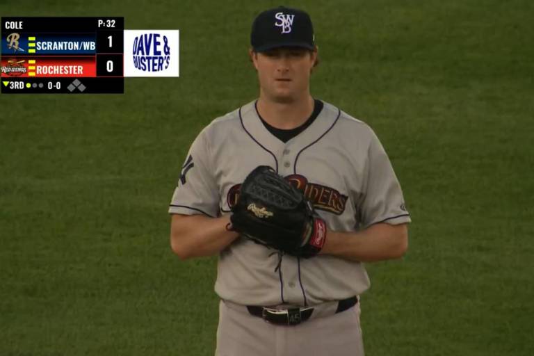 Gerrit Cole ponchó a 10 bateadores en Triple-A en su tercera apertura de rehabilitación