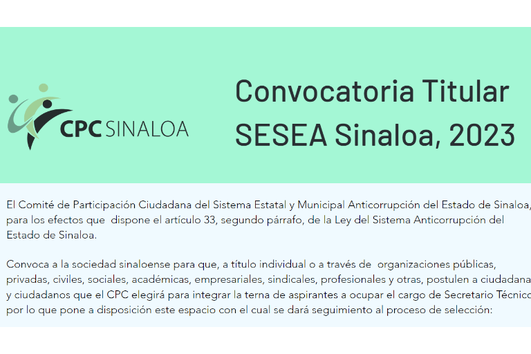 CPC abre convocatoria para elegir a titular de la Secretaría del Sistema Anticorrupción