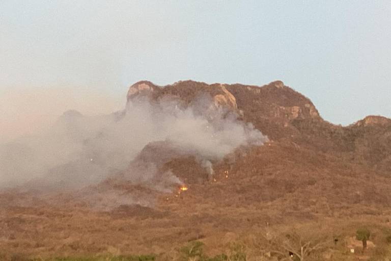 Vecinos de Rosario convocan a combatir el incendio en el cerro del Yauco