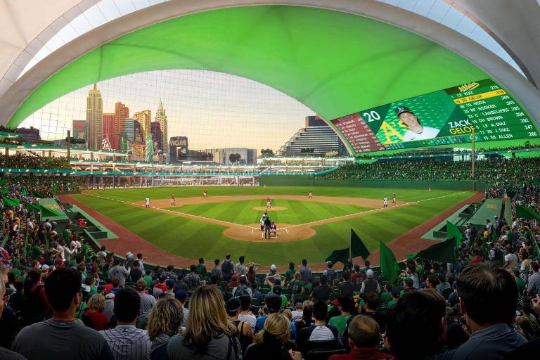 Atléticos revelan diseño para un futurístico estadio en Las Vegas