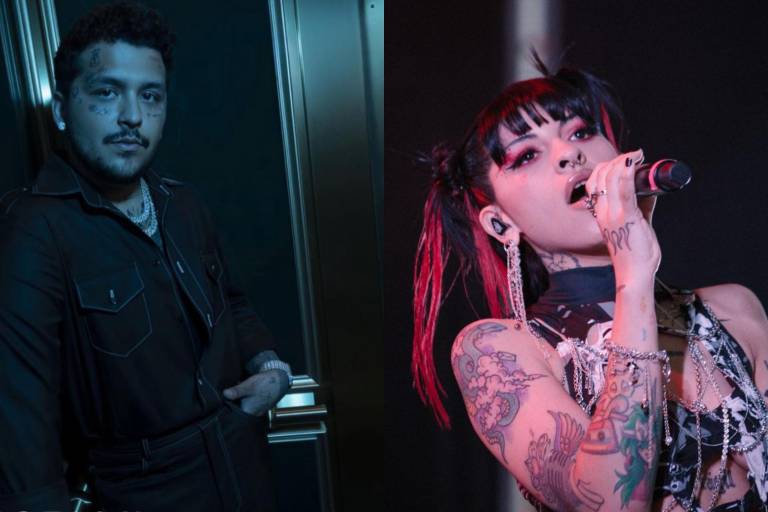 Captan a Christian Nodal y Cazzu besándose durante un concierto