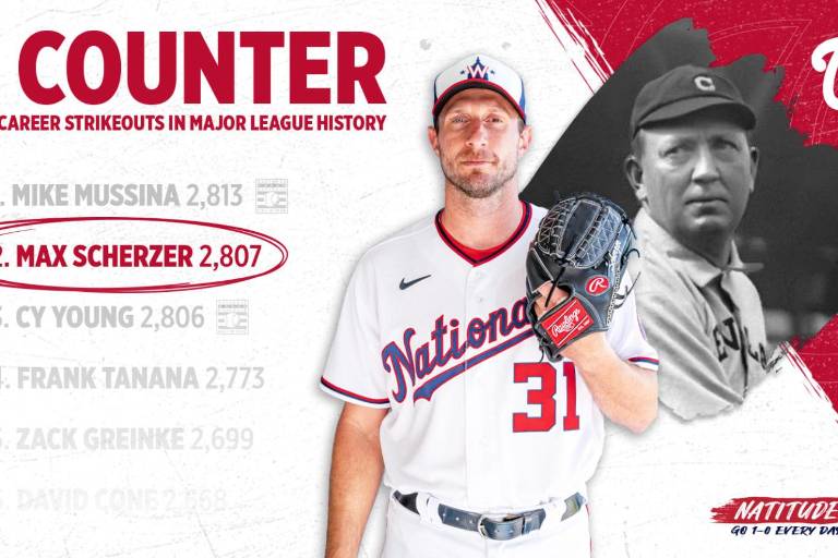 Max Scherzer pasa a Cy Young en lista de ponches