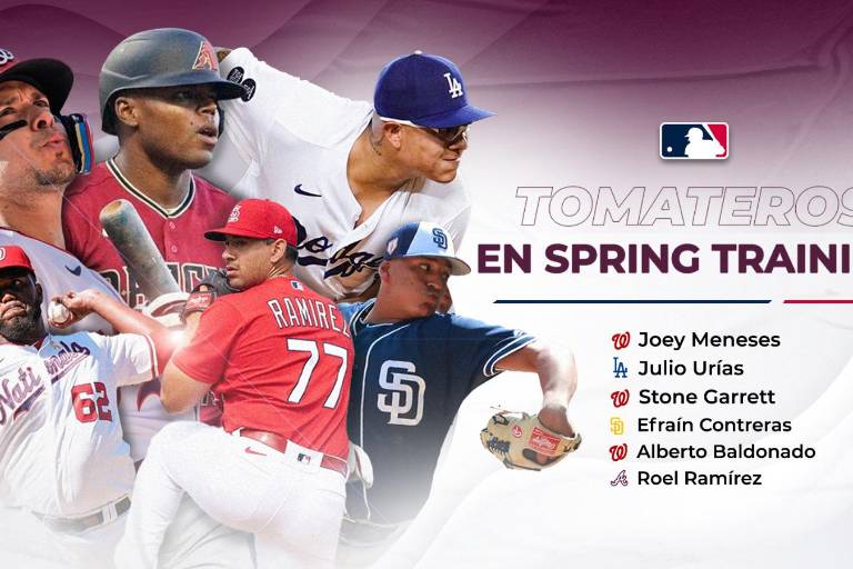 Seis Tomateros en el Spring Training de Grandes Ligas