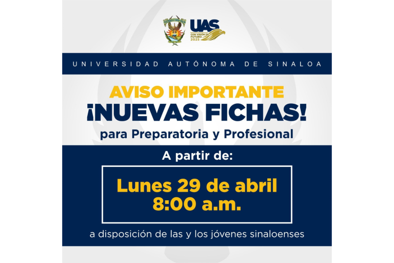 UAS ofertará 15,700 fichas más para preinscripción de bachillerato y licenciaturas en Sinaloa