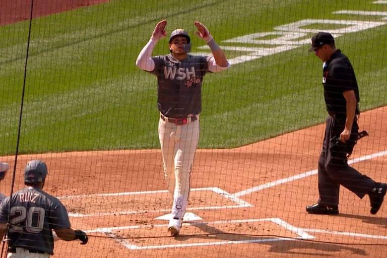 Meneses guía con HR triunfo de Nacionales sobre Rangers