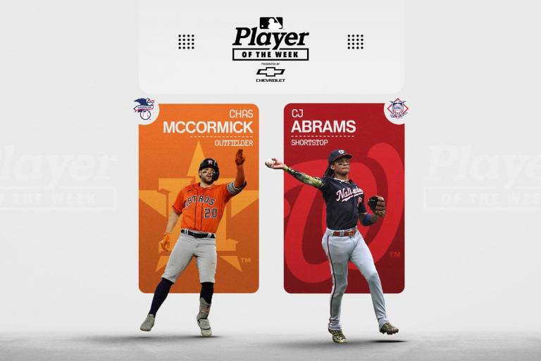 Chas McCormick y CJ Abrams son nombrados Jugadores de la Semana