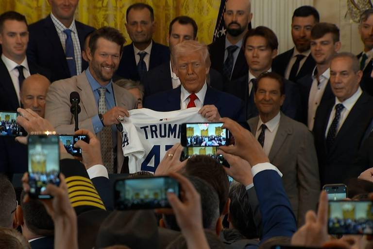 Dodgers celebran título de la Serie Mundial con visita a la Casa Blanca
