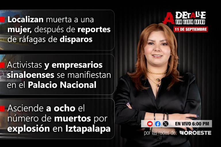 Este jueves, A Detalle: Persecución a balazos en Culiacán deja un escolta muerto