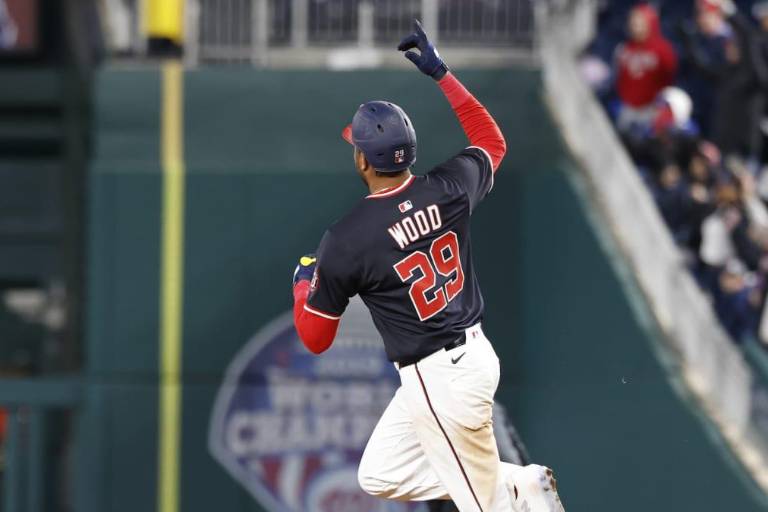 James Wood conecta par de jonrones en victoria de Nacionales sobre Dodgers