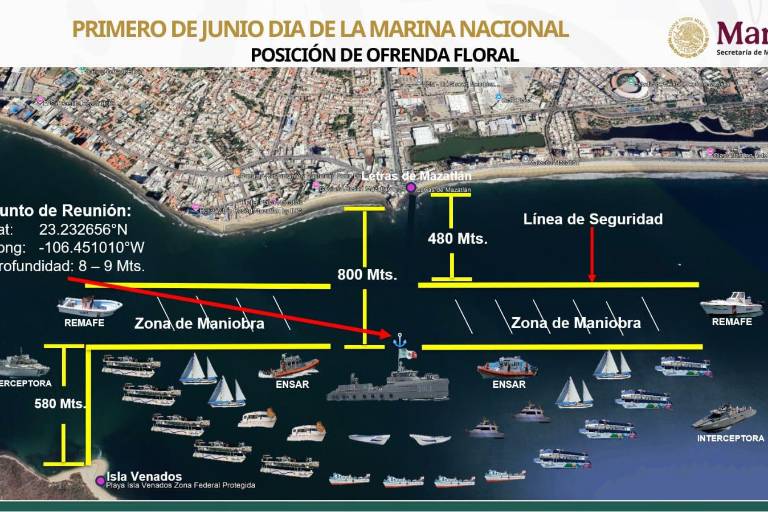 Mazatlán se prepara para conmemorar el Día de la Marina con ceremonia en la bahía