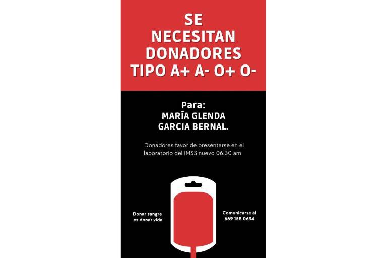 Se necesitan donadores para periodista María Glenda García