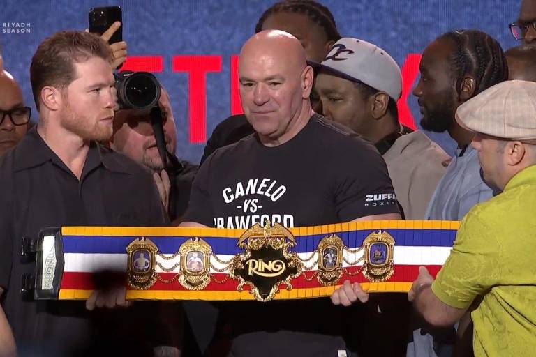 Tensión en Nueva York: Canelo y Crawford protagonizan un acalorado cara a cara previo a su combate en Las Vegas