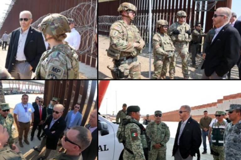 Embajador visita frontera; funcionarios de EU temen ataques de cárteles mexicanos con drones