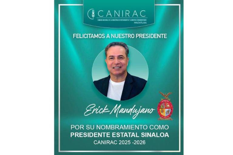 Asume Erick Mandujano dirigencia de Canirac en Sinaloa