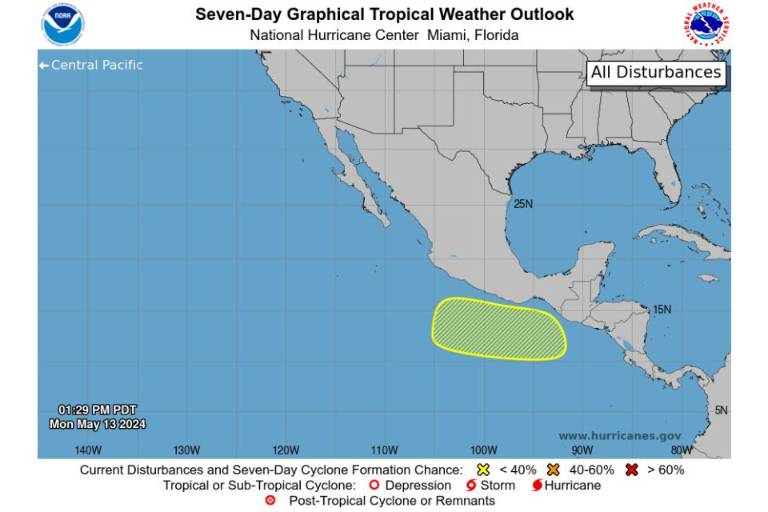 Detectan posible formación de primer ciclón en el Pacífico mexicano