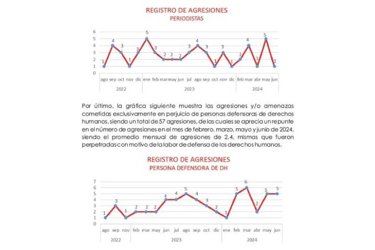 Sinaloa registró 37 agresiones contra prensa y defensores en primer semestre de 2024: Instituto de Protección