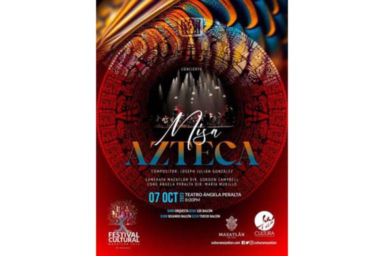 ‘Misa Azteca’ abrirá el Festival Cultural Mazatlán 2023
