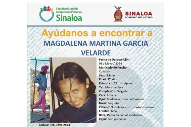 Desaparece mujer de 37 años en Culiacán
