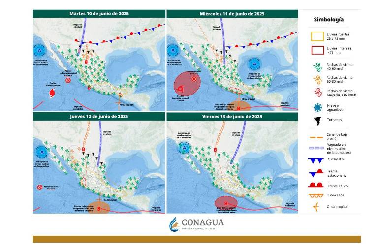 Se degrada Bárbara a tormenta tropical al suroeste de las costas de Jalisco