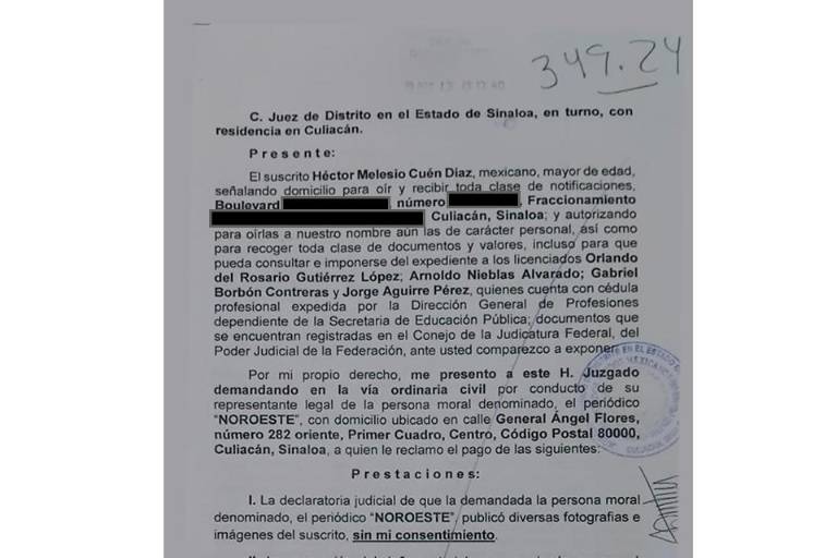 Demanda hijo de Cuén Ojeda a Datemex por uso de su imagen