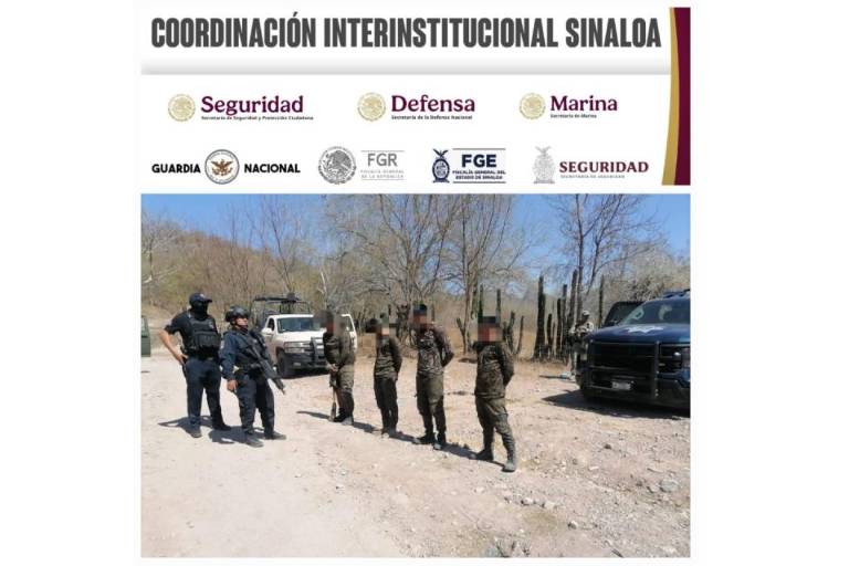 Cuatro detenidos con armas, entre ellos un menor de 16 años, en Escuinapa