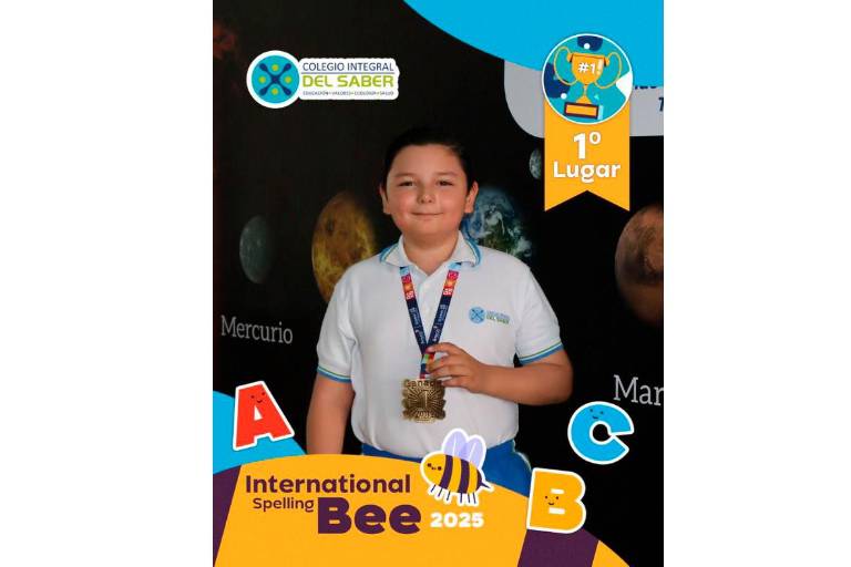 Mateo Salazar se lleva el primer lugar de su categoría en concurso internacional de Spelling Bee