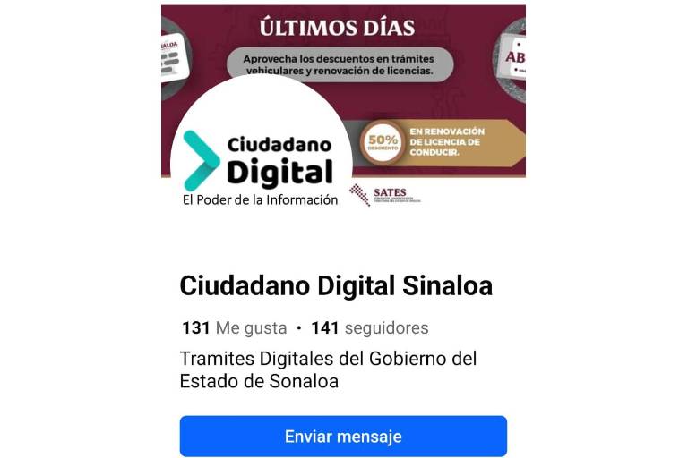 Cuentas falsas del SATES en Facebook ofrecen gestoría en descuentos del Buen Fin