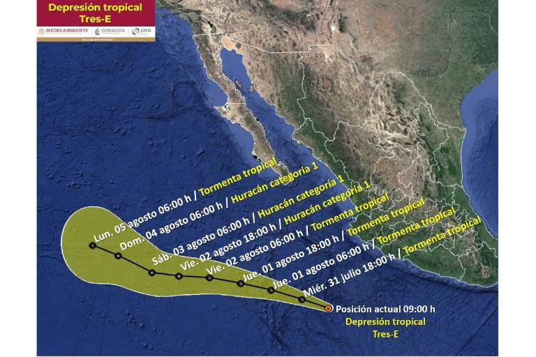 El huracán Carlotta ya se está formando en el Pacífico Mexicano