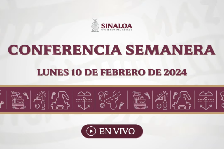 Conferencia semanera del Gobierno de Sinaloa