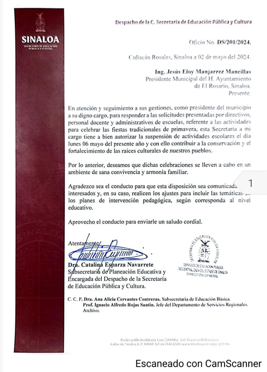 $!SEPyC otorga día festivo a escuelas de Rosario por Feria de la Primavera