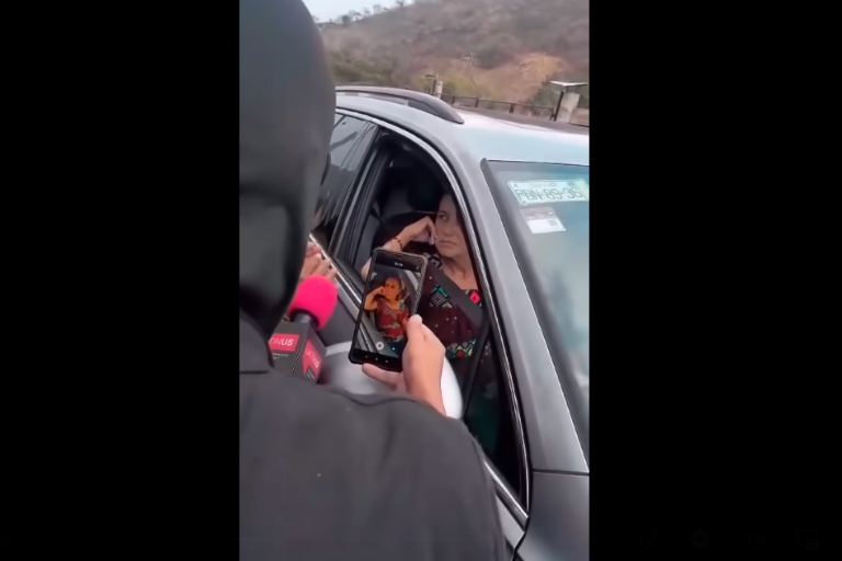 Paran encapuchados convoy de Sheinbaum en Chiapas