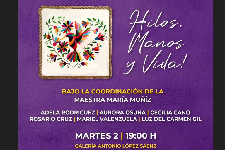 ‘Hilos, manos y vida’, exposición de bordados a cargo de la maestra María Muñiz