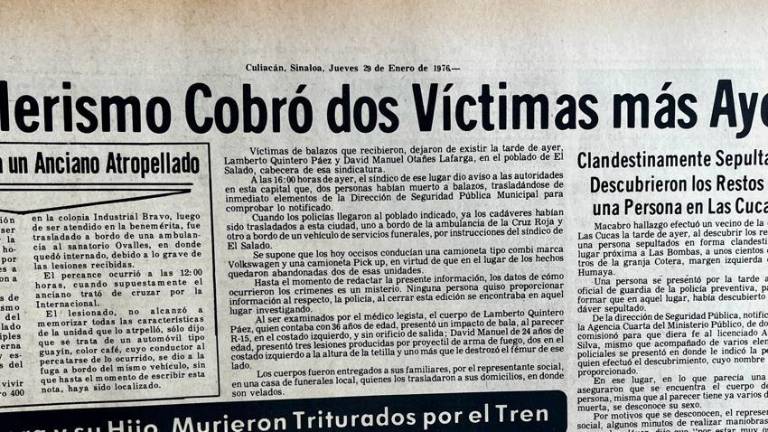 ‘Un día 28 de enero...’; así reportó Datemex la muerte de Lamberto Quintero en 1976