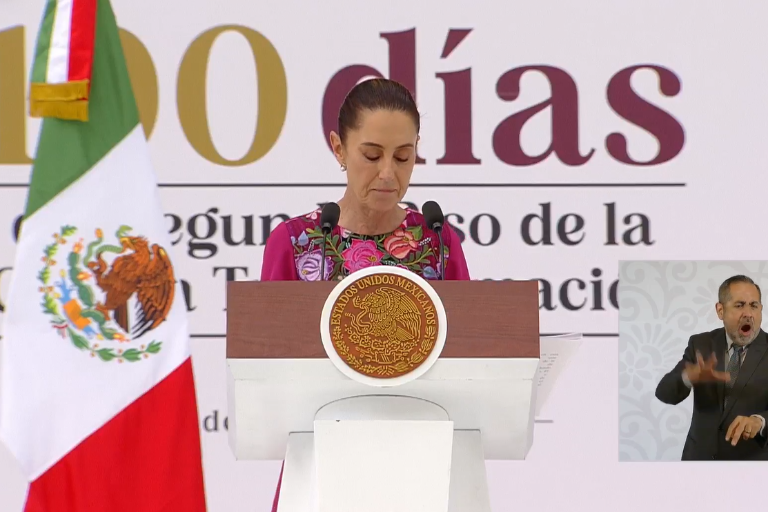 Claudia Sheinbaum da informe con motivo de sus primeros 100 días de gobierno