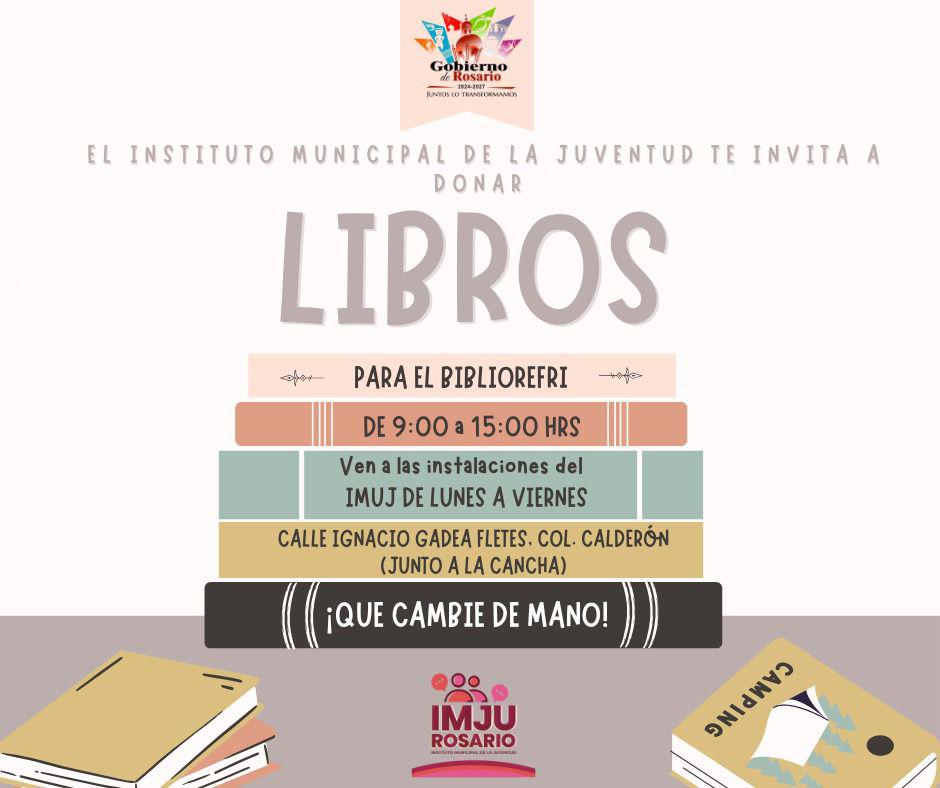 $!Imju invita a rosarenses a donar libros con su programa ‘¡Que cambien de mano!’