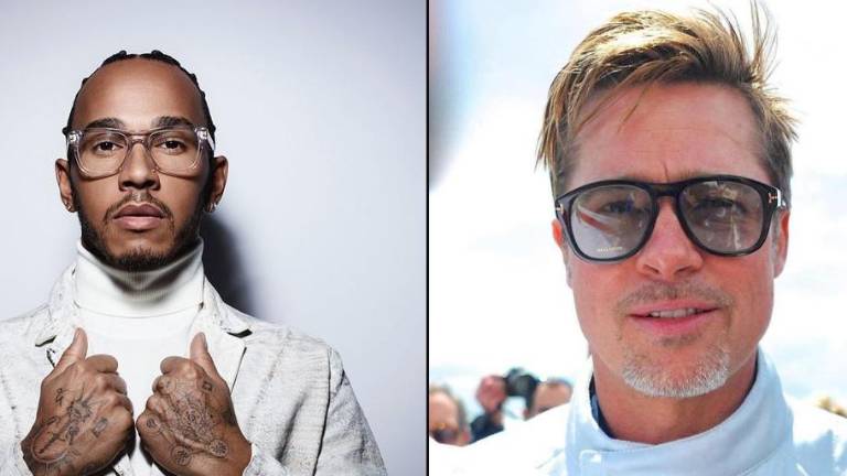 Lewis Hamilton y Brad Pitt