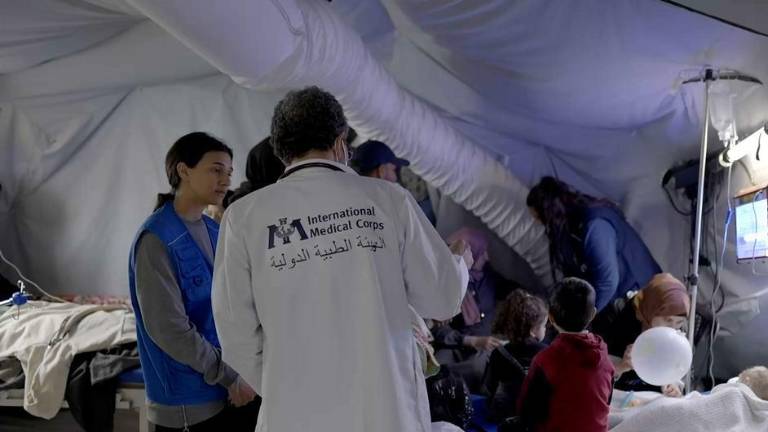 Hospital de campaña del Cuerpo Médico Internacional en Rafah, Gaza. (Archivo)
