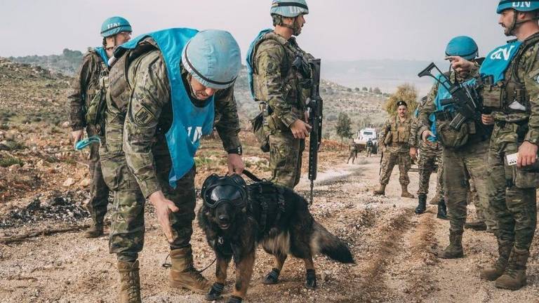 Cascos azules de la Fuerza Provisional de la ONU en Líbano (UNIFIL).
