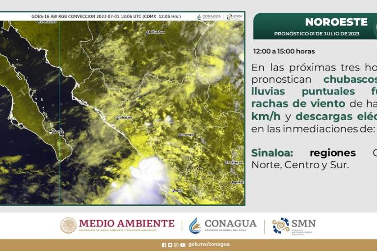 Se disipa ‘Beatriz’ en el Pacífico; habrá lluvias en centro y sur de Sinaloa