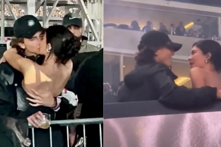 Entre besos y abrazos son captados Kylie Jenner y el actor Timothée Chalamet