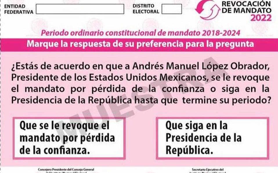 $!SCJN rechaza modificar pregunta para consulta de revocación de mandato de AMLO