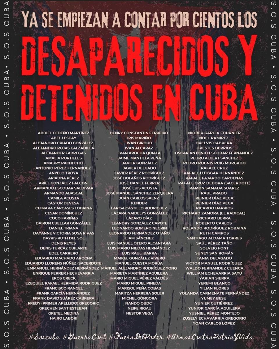 $!Con la consigna ‘Patria y vida’ exigen en Cuba liberación de las personas presas políticas y un país libre