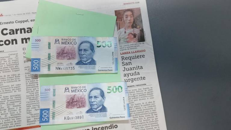 Dos apoyos de 500 pesos cada uno le donó la empresa Diazteca a San Juanita.