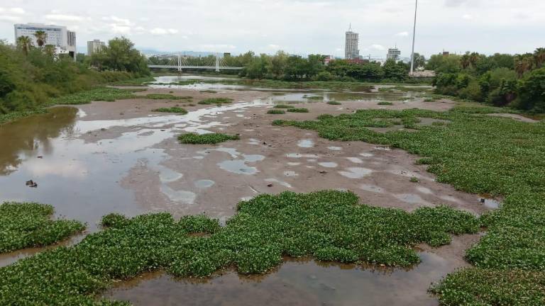 En la presa derivadora de Culiacán, cerraron las compuertas para aprovechar las lluvias recientes.