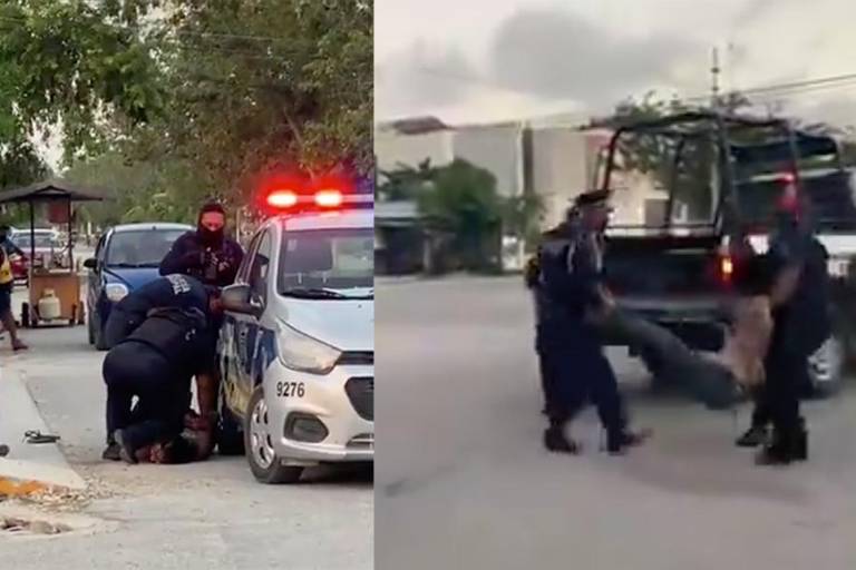#VIDEO Mujer es asesinada por policía de Tulum después de ser sometida con una rodilla en la espalda
