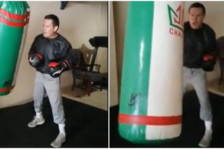 Julio César Chávez muestra su recuperación boxeando e insultando al Covid-19 (VIDEO)