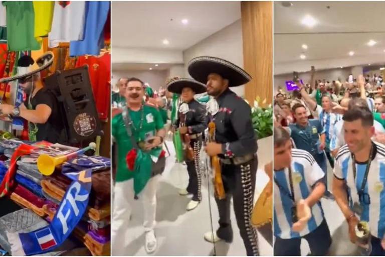 Mexicanos en Qatar, Día 8, VIDEOS: ‘Rematan’ cobijas y ‘La Chona’ conquista Argentina