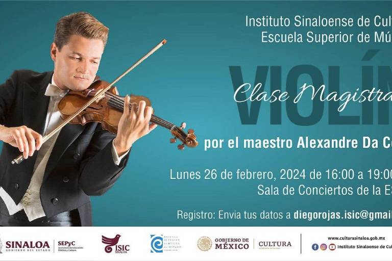 Invitan a Clase magistral de violín con Alexandre Da Costa