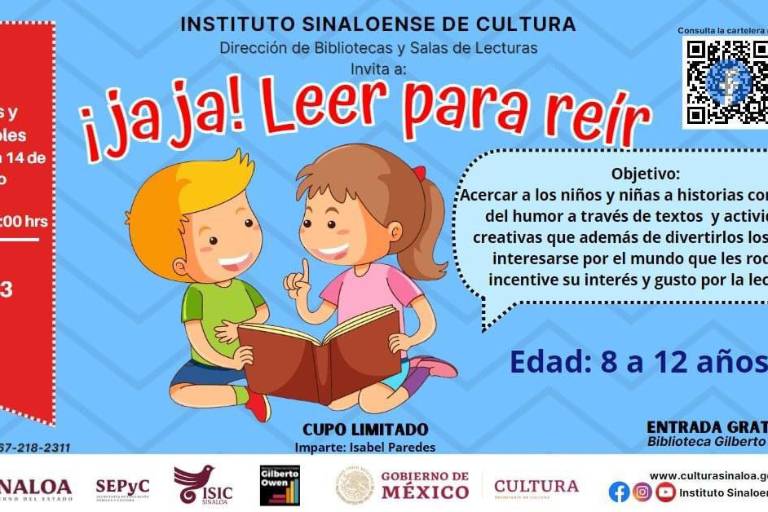Invitan a los niños a ‘¡Ja, ja! Leer para reír’, este lunes